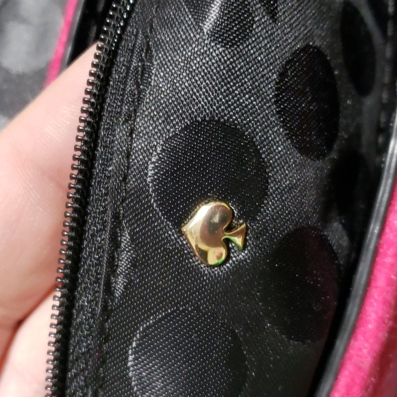 Kate spade pink and red felted crossbody rare - Picture 9 of 14